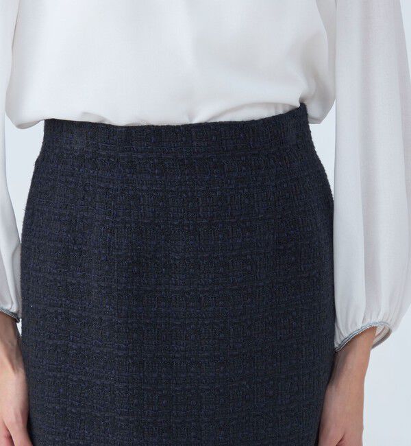 Ballsey「ラメミックスツイード プレーンタイトスカート」|タイト|