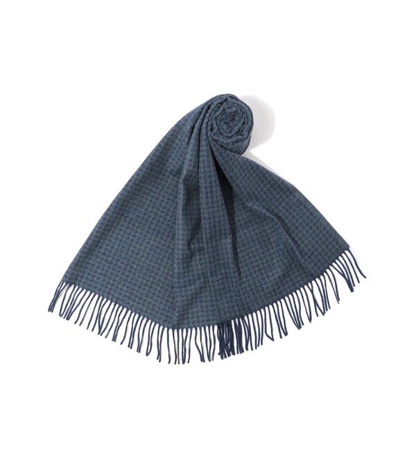 TOMORROWLAND GOODS「シルク ハウンドトゥース マフラー NOVARA 」|マフラー|66 ブルー系