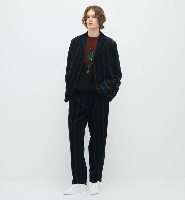 CABaN「CABaN ベロア グラデーションストライプ テーラードジャケット」|テーラードジャケット|