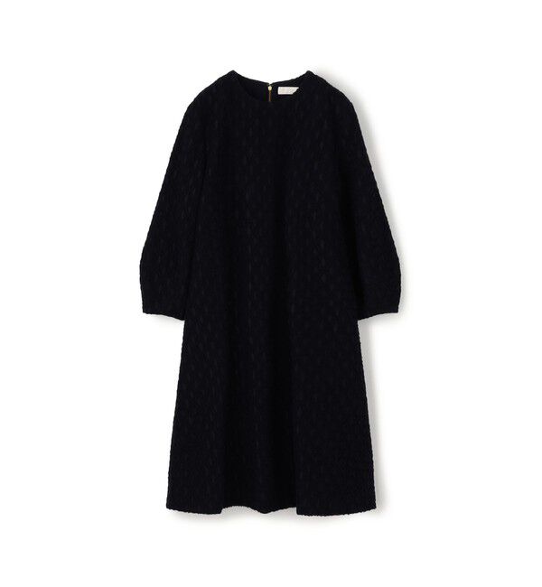 Ballsey「モールヤーンジャカード Aラインワンピース」|ワンピース|69 ネイビー
