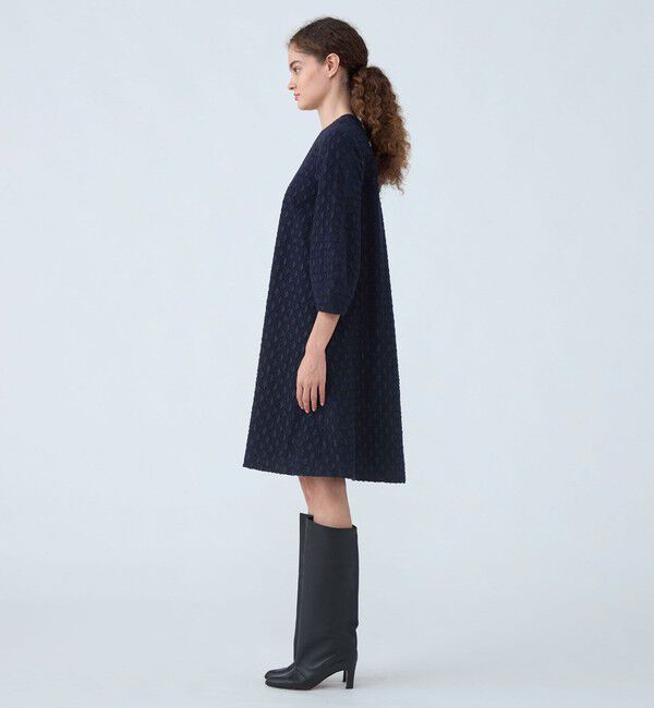 Ballsey「モールヤーンジャカード Aラインワンピース」|ワンピース|