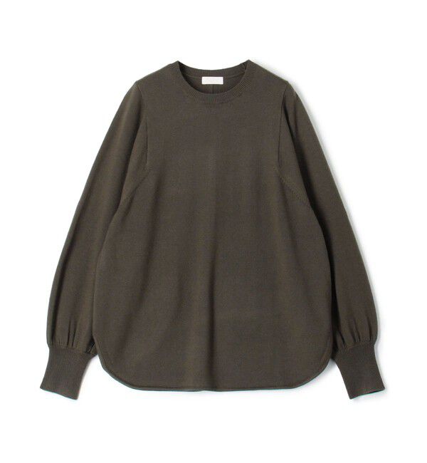 Ballsey「エクストラファインウール バックスリットプルオーバー」|ニット・セーター|57 カーキ