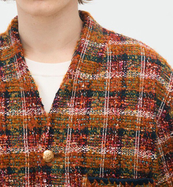 CABaN「CABaN ループツイード ノーカラージャケット」|ノーカラージャケット|