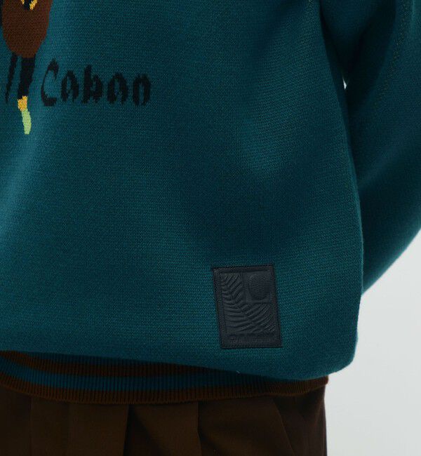 CABaN「CABaN コットンカシミヤジャカード JAZZ WOODBASE クルーネックプルオーバー」|ニット・セーター|