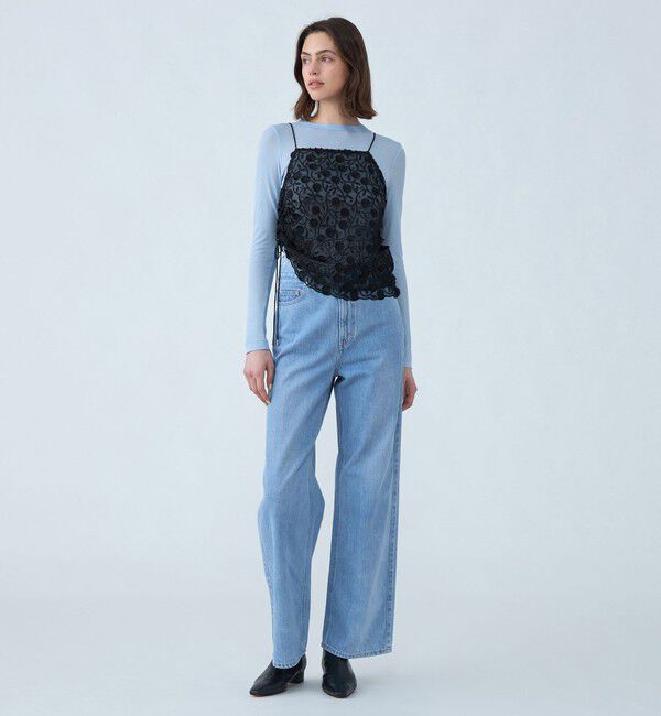 MACPHEE「メッシュエンブロイダリー キャミソール」|キャミソール|