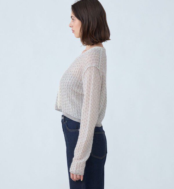 MACPHEE「ルレックスモヘヤ Vネックカーディガン」|カーディガン|