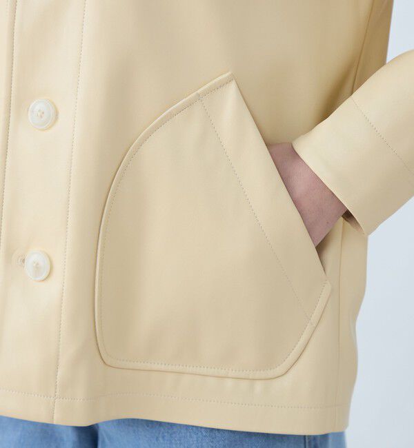 MACPHEE「レザーライク カバーオール」|ブルゾン・スタジャン|