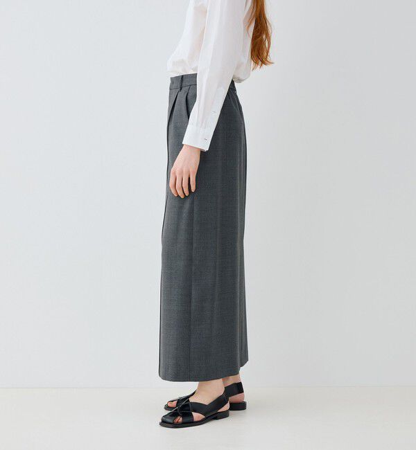 GALERIE VIE「ウォッシャブルギャバジン Iラインマキシスカート」|タイト|