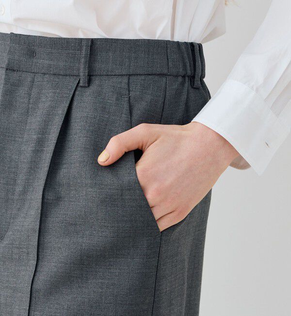 GALERIE VIE「ウォッシャブルギャバジン Iラインマキシスカート」|タイト|