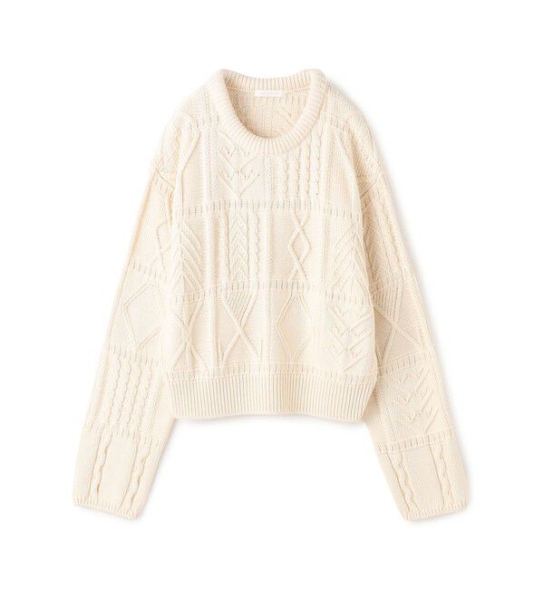 GALERIE VIE「ガンジーニット クルーネックプルオーバー」|ニット・セーター|11 ホワイト