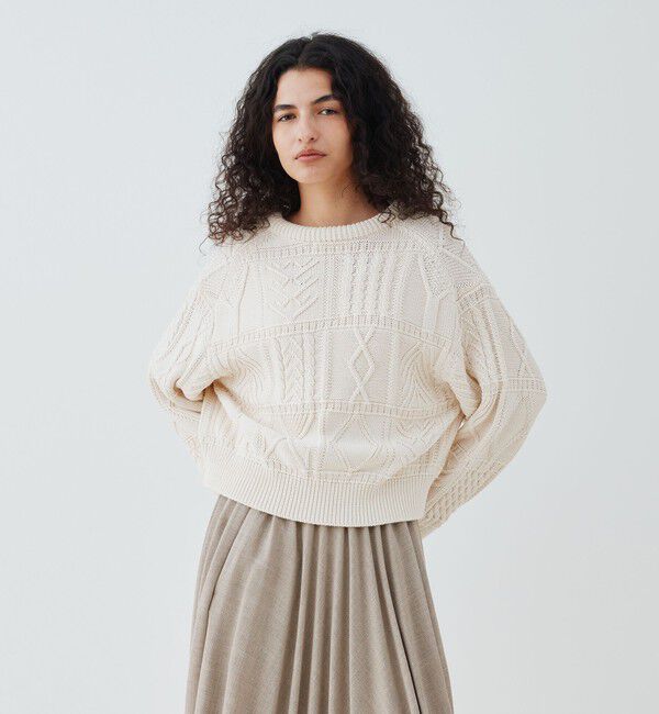 GALERIE VIE「ガンジーニット クルーネックプルオーバー」|ニット・セーター|