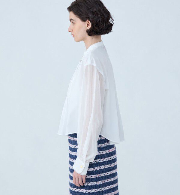 TOMORROWLAND collection「ホワイトコンビネーション ブザムブラウス」|シャツ・ブラウス|