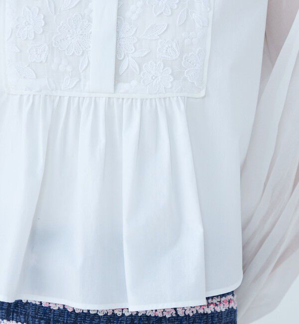 TOMORROWLAND collection「ホワイトコンビネーション ブザムブラウス」|シャツ・ブラウス|