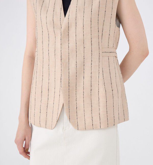 MACPHEE「ダブルカバーリネン ジレ」|ベスト・ジレ|