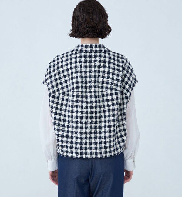 TOMORROWLAND collection「タムタムギンガム ノッチドカラージレ」|ベスト・ジレ|