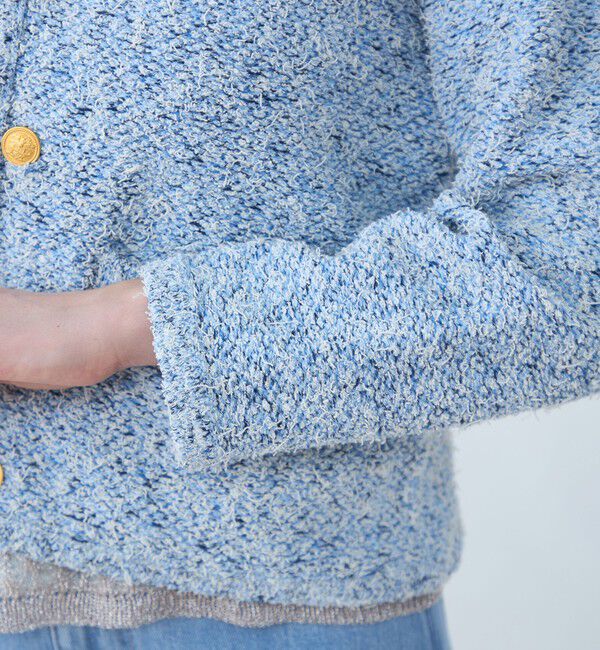 MACPHEE「ツイードニット Vネックカーディガン」|カーディガン|