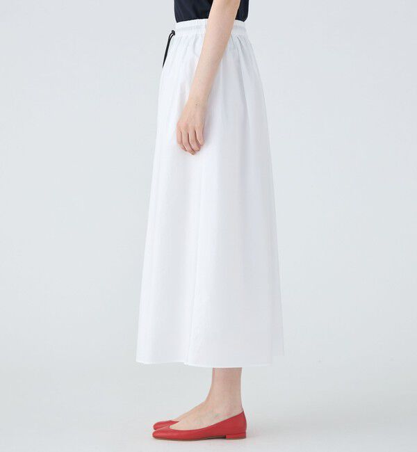 MACPHEE「【WEB限定】クリスピータフタ ギャザーロングスカート」|フレア|