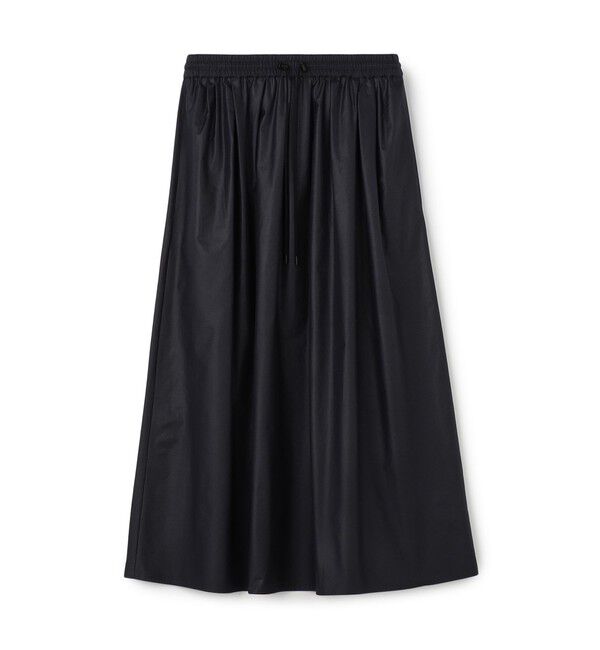 MACPHEE「【WEB限定】クリスピータフタ ギャザーロングスカート」|フレア|