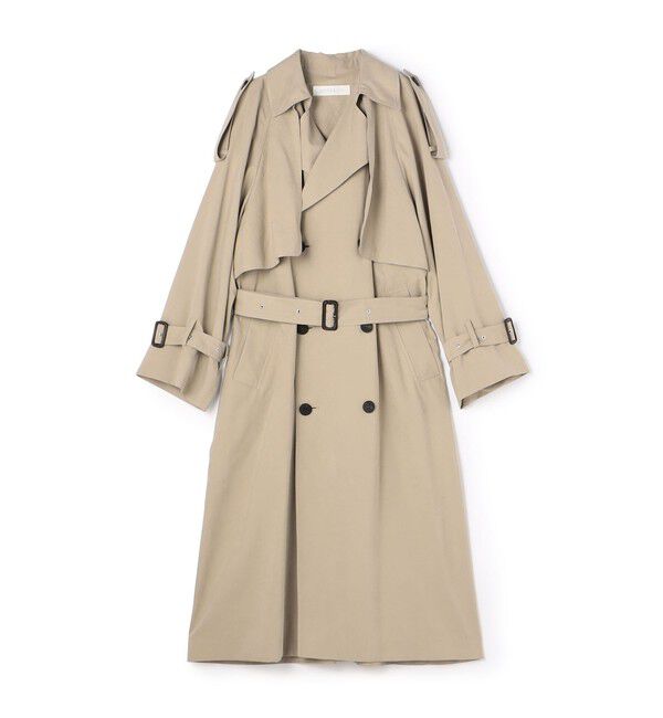 GALERIE VIE「ピーチクロス オーバートレンチコート」|トレンチコート|43 ベージュ