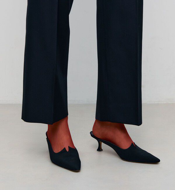 BACCA「ウールシルク スリムテーパードパンツ」|スラックス|