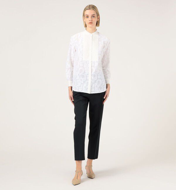 TOMORROWLAND collection「カットジオメトリー タックドブザムエンブロイダリーブラウス」|シャツ・ブラウス|