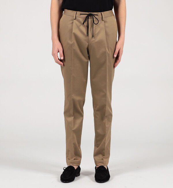 TOMORROWLAND MENS「コットンポリエステルサテン 1プリーツイージースラックス 」|スラックス|