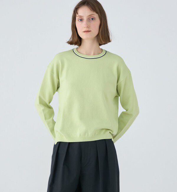 MACPHEE「ドライコットン クルーネックプルオーバー」|ニット・セーター|