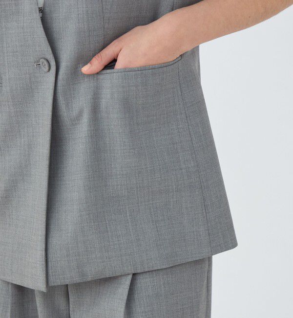 TOMORROWLAND collection「ファインウーステッドウール カラーレスジレ」|ベスト・ジレ|