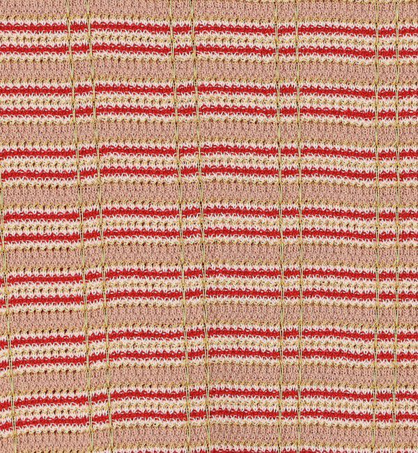 MACPHEE「コットンナイロンラメチェック クルーネックプルオーバー」|ニット・セーター|