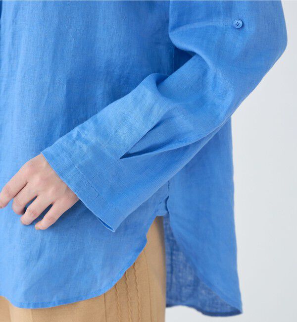 MACPHEE「リネンシャーティング レギュラーカラーシャツ」|シャツ・ブラウス|