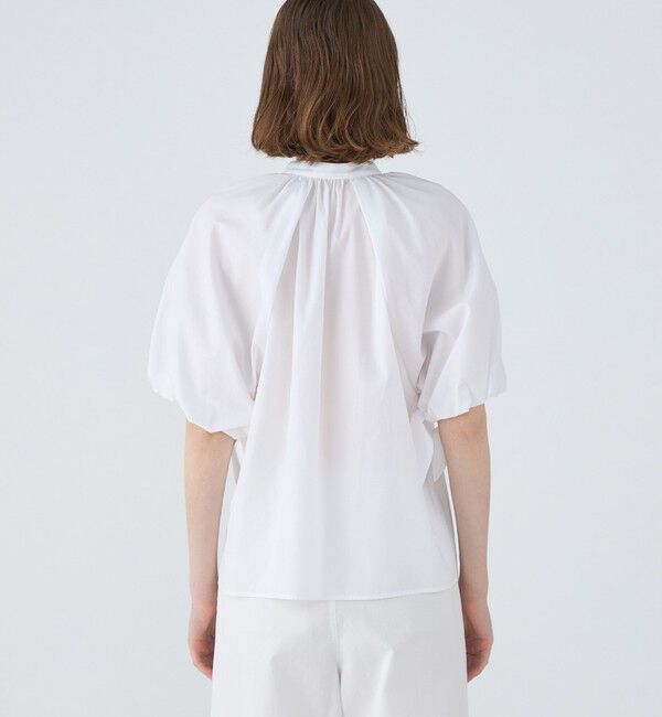 MACPHEE「コットンブロード ボリュームスリーブブラウス」|シャツ・ブラウス|