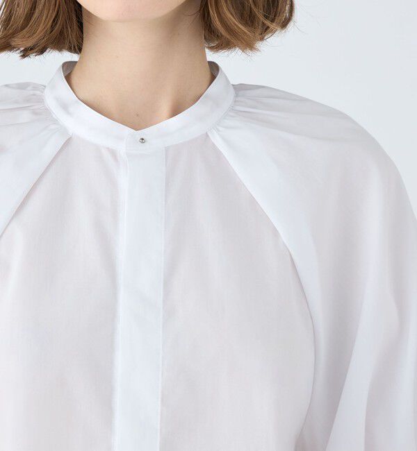 MACPHEE「コットンブロード ボリュームスリーブブラウス」|シャツ・ブラウス|