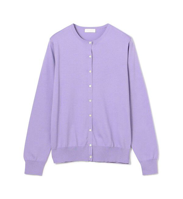 Ballsey「ハイゲージコットン クルーネックカーディガン」|カーディガン|75 パープル