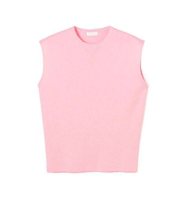 Ballsey「ハイゲージコットン ノースリーブプルオーバー」|ニット・セーター|33 ピンク