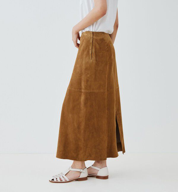 GALERIE VIE「 ゴートスウェード Aラインスカート」|台形|