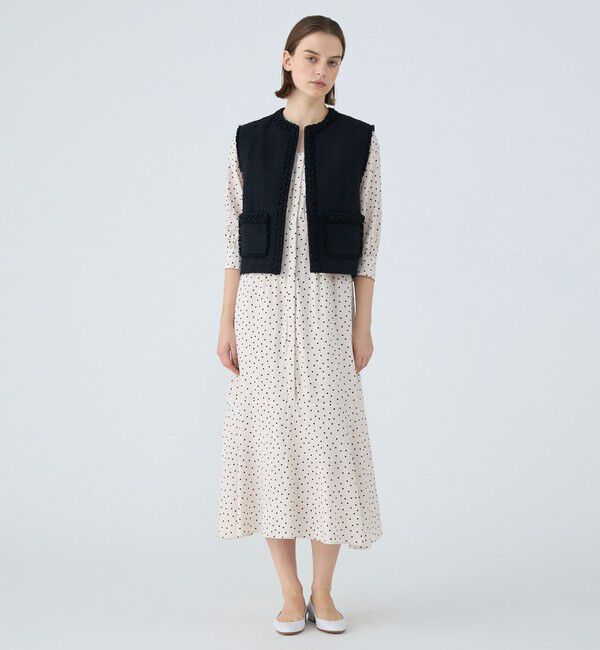 Ballsey「ドットプリント Vネックマーメイドワンピース」|ワンピース|