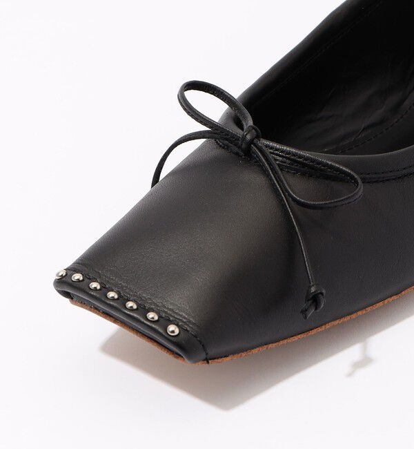 TOMORROWLAND GOODS「CHEMBUR SQ FLAT STUDS BALLET シューズ」|ローファー|