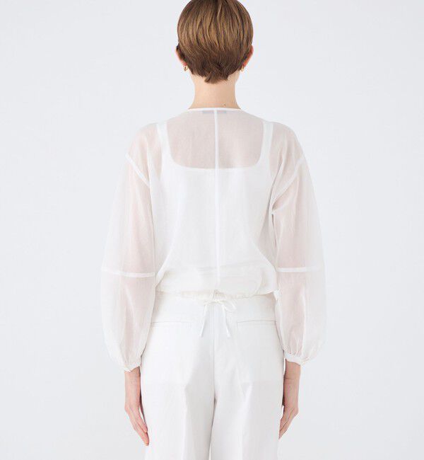 TOMORROWLAND collection「ルコットンオーガンジー ジップアップブラウス」|シャツ・ブラウス|