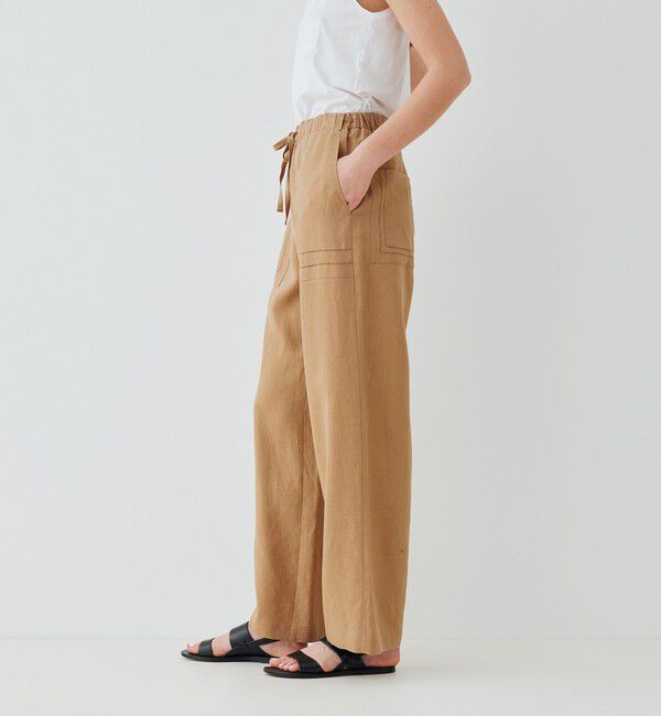 GALERIE VIE「リブコンビフレンチリネン ワイドイージーパンツ」|その他|