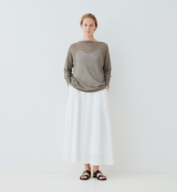 GALERIE VIE「リネンコード ボートネック プルオーバーニット」|ニット・セーター|
