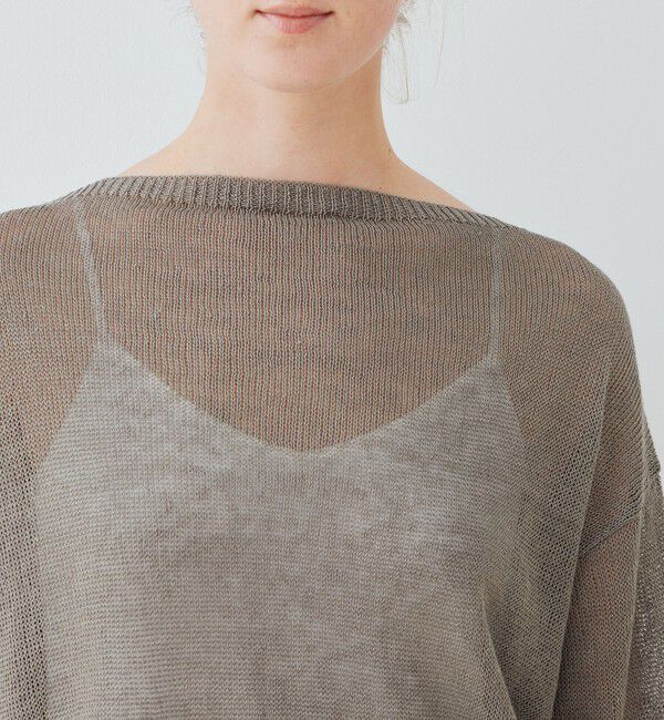 GALERIE VIE「リネンコード ボートネック プルオーバーニット」|ニット・セーター|