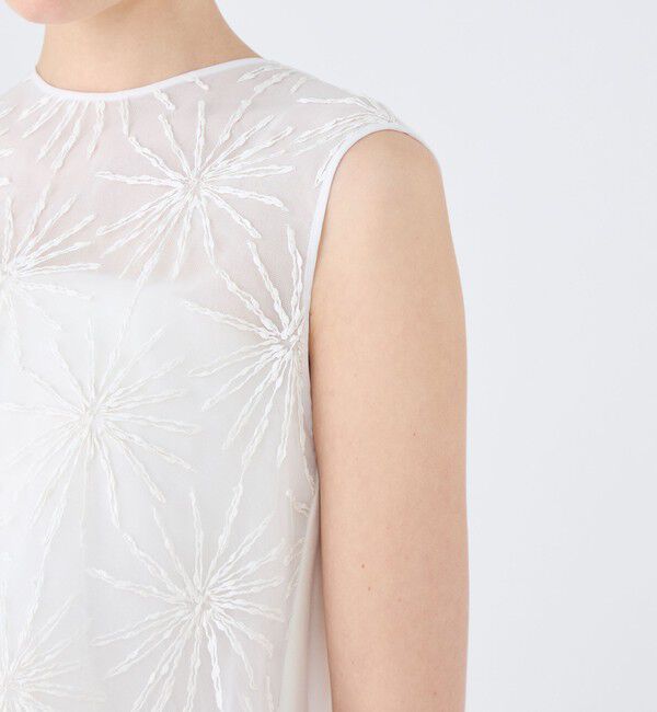 TOMORROWLAND collection「ミッシェルエンブロイダリー ノースリーブブラウス」|シャツ・ブラウス|