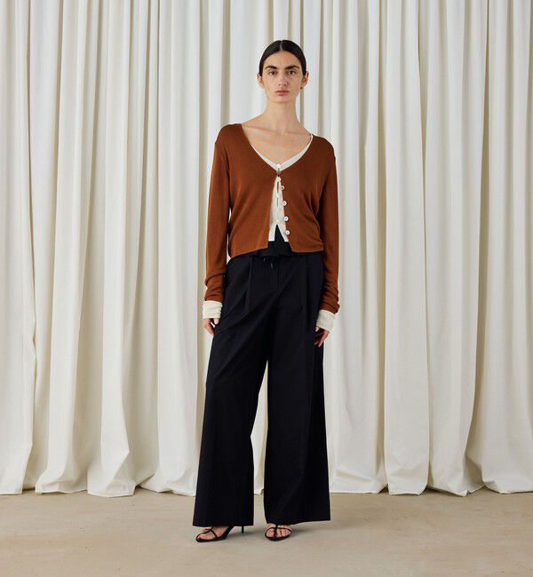 DES PRES「マットレーヨン Vネックカーディガン」|カーディガン|