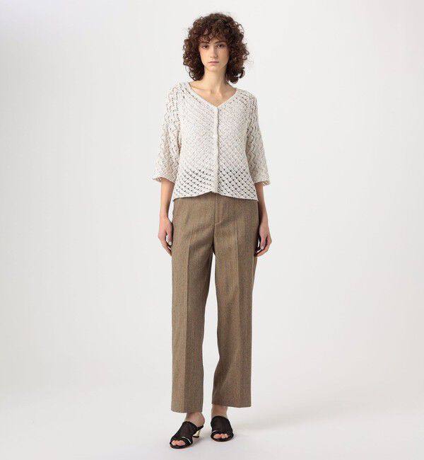 DES PRES「グリッターネップヤーン Vネックカーディガン」|カーディガン|