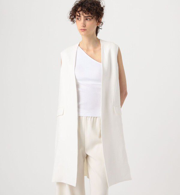 DES PRES「ファブリックコンビ ロングジレ」|ベスト・ジレ|
