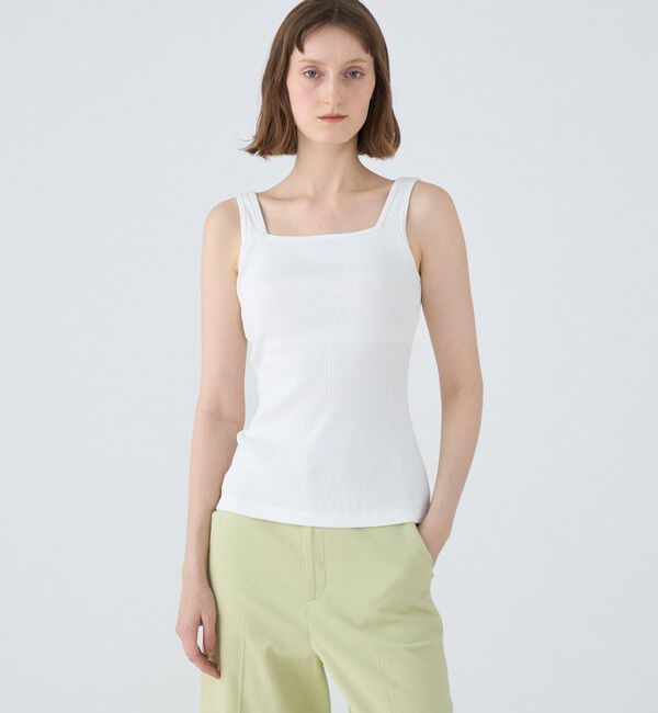 MACPHEE「コットンリブ カップ付きタンクトップ」|タンクトップ|