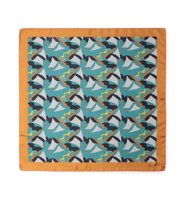 TOMORROWLAND GOODS「LE LYS シルクプリントスカーフ」|バンダナ・スカーフ|24 オレンジ系