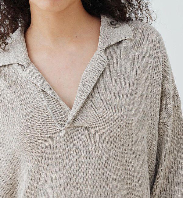 GALERIE VIE「リネンリリヤーン スキッパープルオーバー」|ニット・セーター|