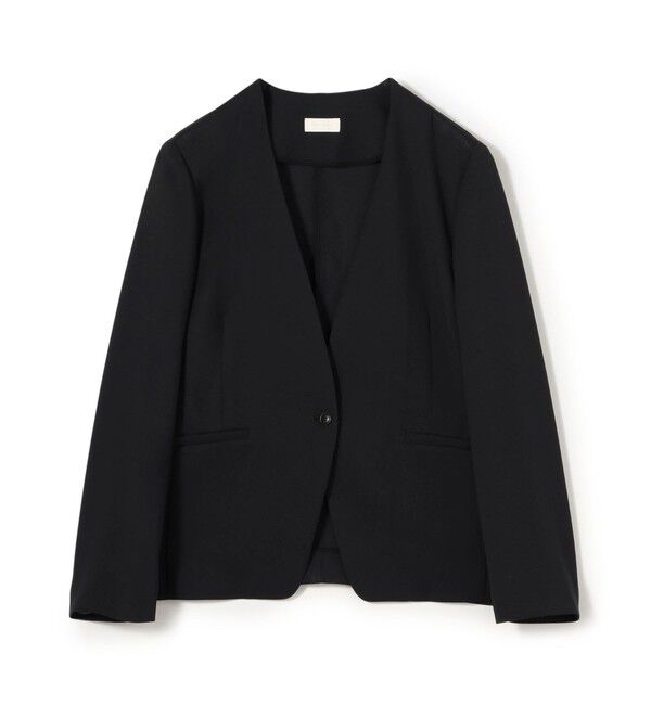 Ballsey「ドライメッシュストレッチ Vカラー1Bジャケット」|ノーカラージャケット|69 ネイビー