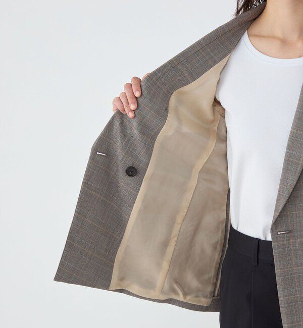 TOMORROWLAND collection「ブルーウィンドウ ダブルブレストジャケット」|テーラードジャケット|